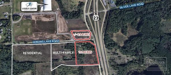 For Sale > Vacant Land - 17.1 Acres & 3.9 Acres: 0 SW Corner US-23 & Winans Lake, Brighton, MI 48116
